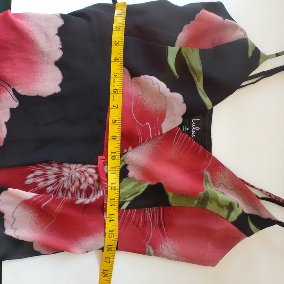 Lulu's maxi length wrap dress bold floral size Medium - Picture 5 of 12